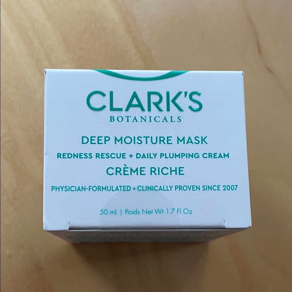 Clark’s Botanicals Deep Moisture Mask - NIB 1.7 fl oz